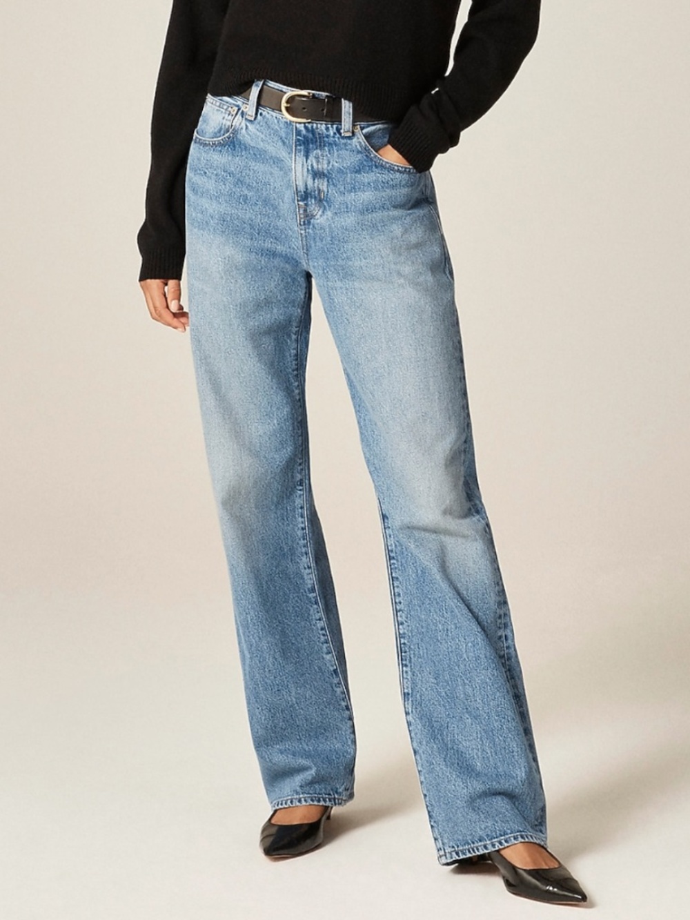 J. Crew Mid-Rise Relaxed Straight London Wash Jean Size 32